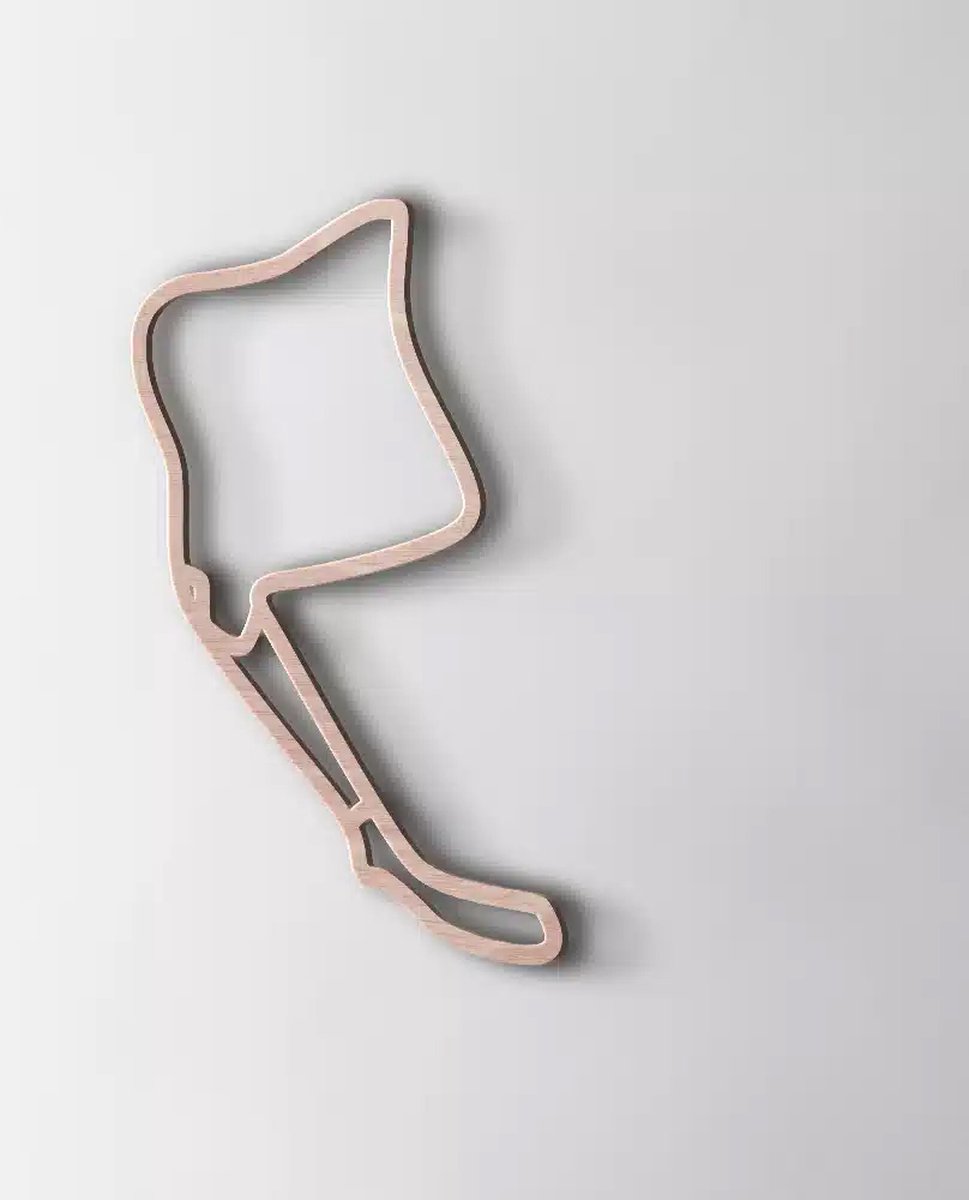 F1 Houten Circuit Oulton Park Verenigd Koninkrijk - Houten Berkenmultiplex Wanddecoratie - 60 cm breed