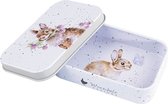 Wrendale Blikje - 'Head Clover Heels' Rabbit Mini Tin - Bewaarblikje Konijn Wrendale Designs
