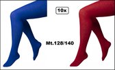 10x Maillot rouge et bleu taille 128/140 - Piet Sinterklaas halloween événement soirée à thème festival froid