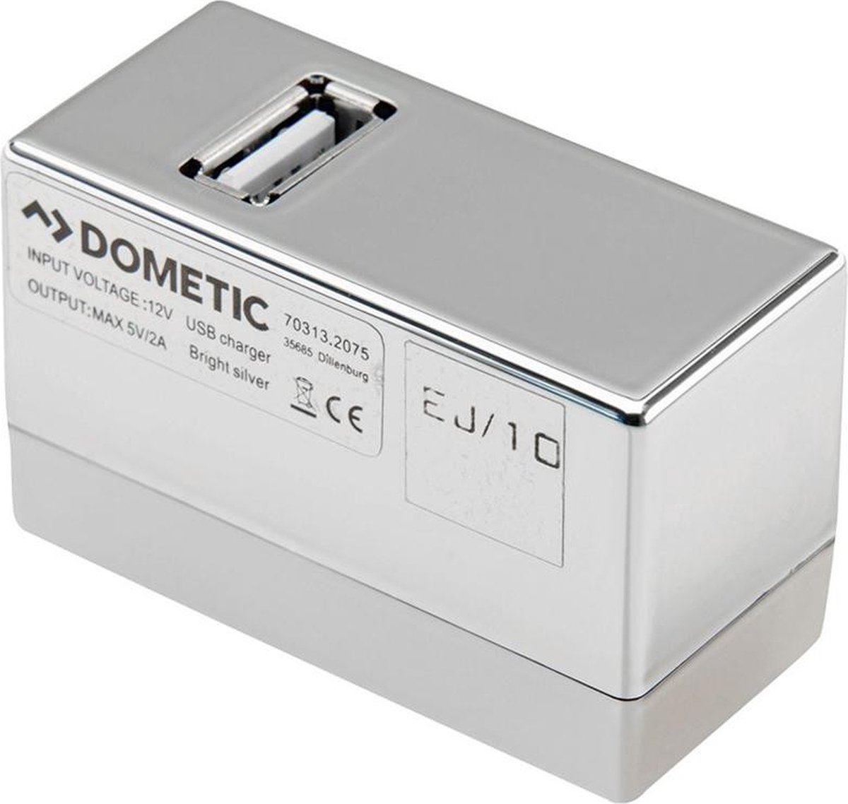 Dometic USB Lader voor 12V Lichtrail Chroom