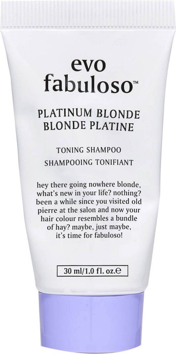 EVO Fabuloso Platinum Blonde Toning Shampoo -30ml