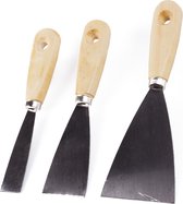 Set de couteaux à mastic 3 pièces couteau de séparation 3, 5 et 8 cm avec manche en bois