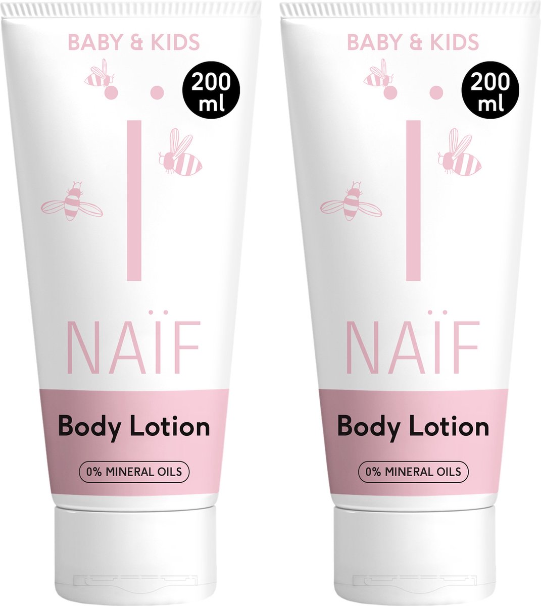 Naïf - Verzachtende Bodylotion Voordeelset - 2x200ml - Baby's en Kinderen - met Natuurlijke Ingrediënten
