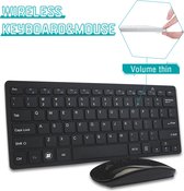 Sefaras Draadloze toetsenbord met muis - Wireless Keyboard - QWERTY - Zwart