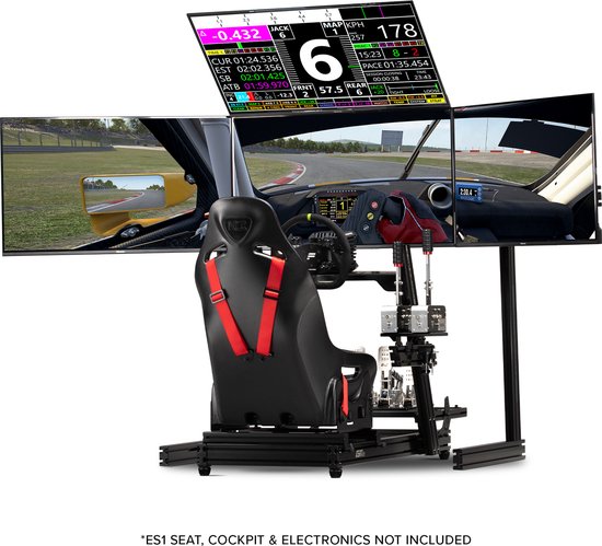 Next Level Racing - Elite Free Standing Quad Monitor Stand - Black van Next Level Racing — afbeelding 4