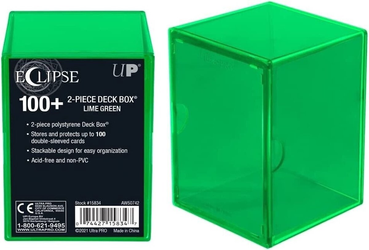 Ultrapro Deckbox Eclipse 2-pieces Lime Green
