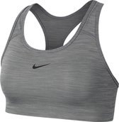 Nike dri-fit swoosh medium support sport bh in de kleur grijs.
