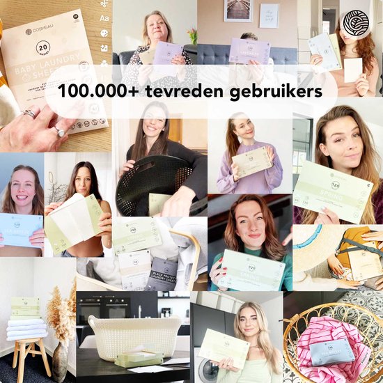 Collage van 100.000+ tevreden Cosmeau gebruikers met wasstrips.