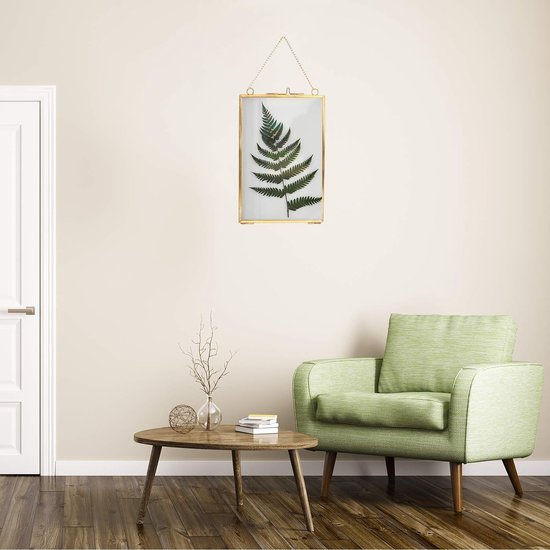 C & Z Dubbele Vouwen 5x7 Messing Fotolijsten Goud Vintage Stijl Herbarium voor Geperste Bloemen Planten Specimen Certificaat Houder Clip Tafel Display