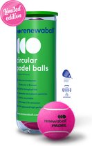 Renewaball 3 pink padel balls