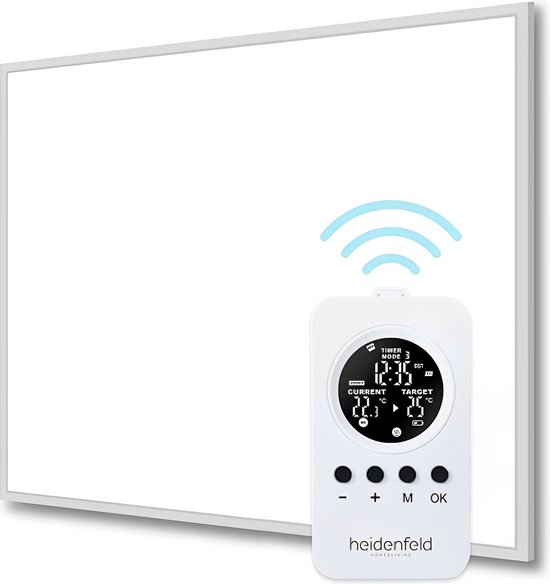 Mephisto Infraroodverwarming wand-/plafondverwarming, standverwarming, energiebesparend, elektrische verwarming incl. afstandsbediening en thermostaat, WIFI app-besturing 300-1200 W, vermogen in watt: 600 W, accessoires: zonder poten