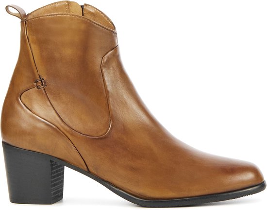 Bottines Everybody Femme / Bottes femmes / Chaussures Femme - Cuir - Adella - Cognac - Taille 39