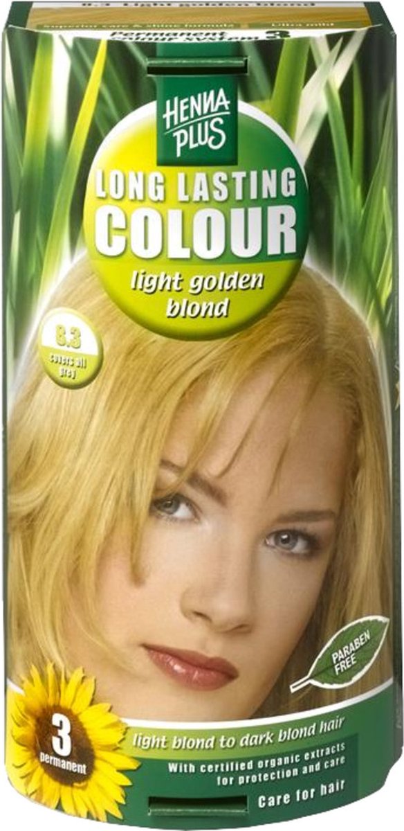 Hennaplus Long Lasting Colour 8.3 Light Golden Blond 100ML