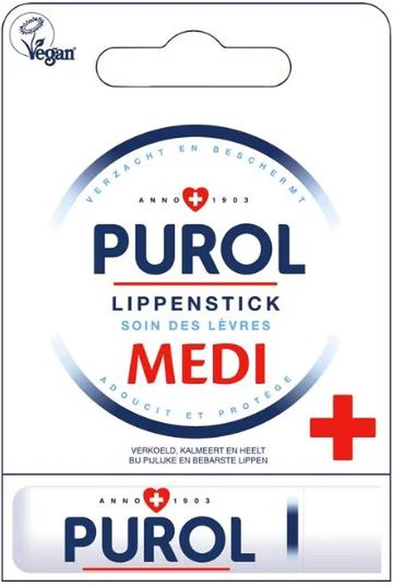 Purol Medi Lip Stick Blister - 6 Stuks - Voordeelverpakking