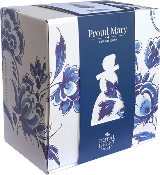 Royal Delft Proud Mary 4 - Flower Pattern - statue 17 cm
