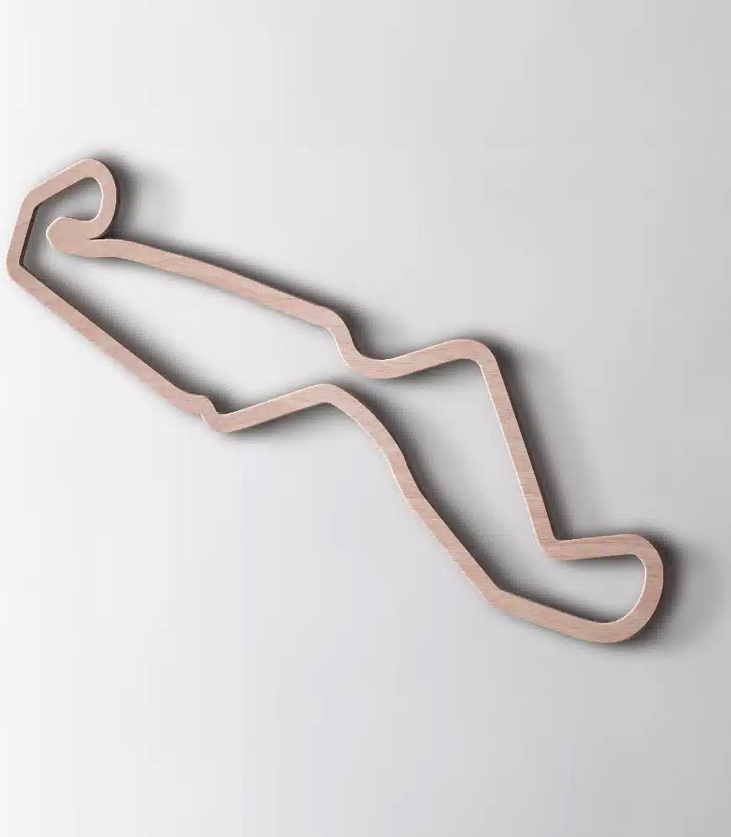 F1 Houten Circuit TT Circuit Assen Nederland - Houten Berkenmultiplex Wanddecoratie - 60 cm breed