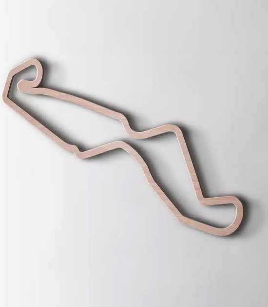 F1 Houten Circuit TT Circuit Assen Nederland - Houten Berkenmultiplex Wanddecoratie - 60 cm breed