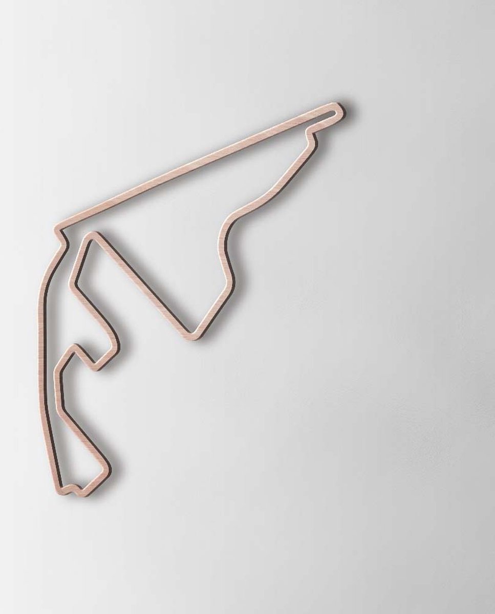F1 Houten Circuit Yas Marina Verenigde Arabische Emiraten - Houten Berkenmultiplex Wanddecoratie - 60 cm breed