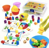 Playos® - Compter et trier - Ours - 44 pièces - Jouets Montessori - Cognitif - Ensemble de comptage et de tri - Couleurs - Formes - Figurines - Jouets Éducatif - Jouets sensoriels et moteurs