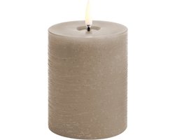 Uyuni led-kaars Melted 7,8 x 10cm sandstone