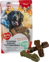 Duvoplus - Hondensnack - Hond - Chew! Gevulde Dental Tandenborstels 9,6cm - 11pcs - 400g Gemengde Kleuren - 11st