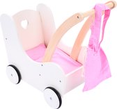 Bol.com Poppen loopwagen roze/ wit aanbieding