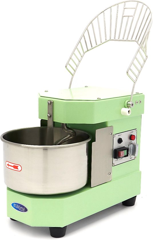Maxima Spiraalkneder 8 L - 4,5 Kg Deeg - Pastel Groen - Deegkneder - Professioneel - Spiraalmixer met Veiligheidskooi - 8 liter - 4,5 kilo van Merkloos — afbeelding 3