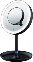 Beurer BS 45 Make up spiegel Limited Edition 2023 - Staand - LED verlichting rondom - Magnetische extra spiegel met 5x vergroting - Dimmer - Rond: doorsnede 17,5cm - 3 Jaar garantie - Zwart/aqua