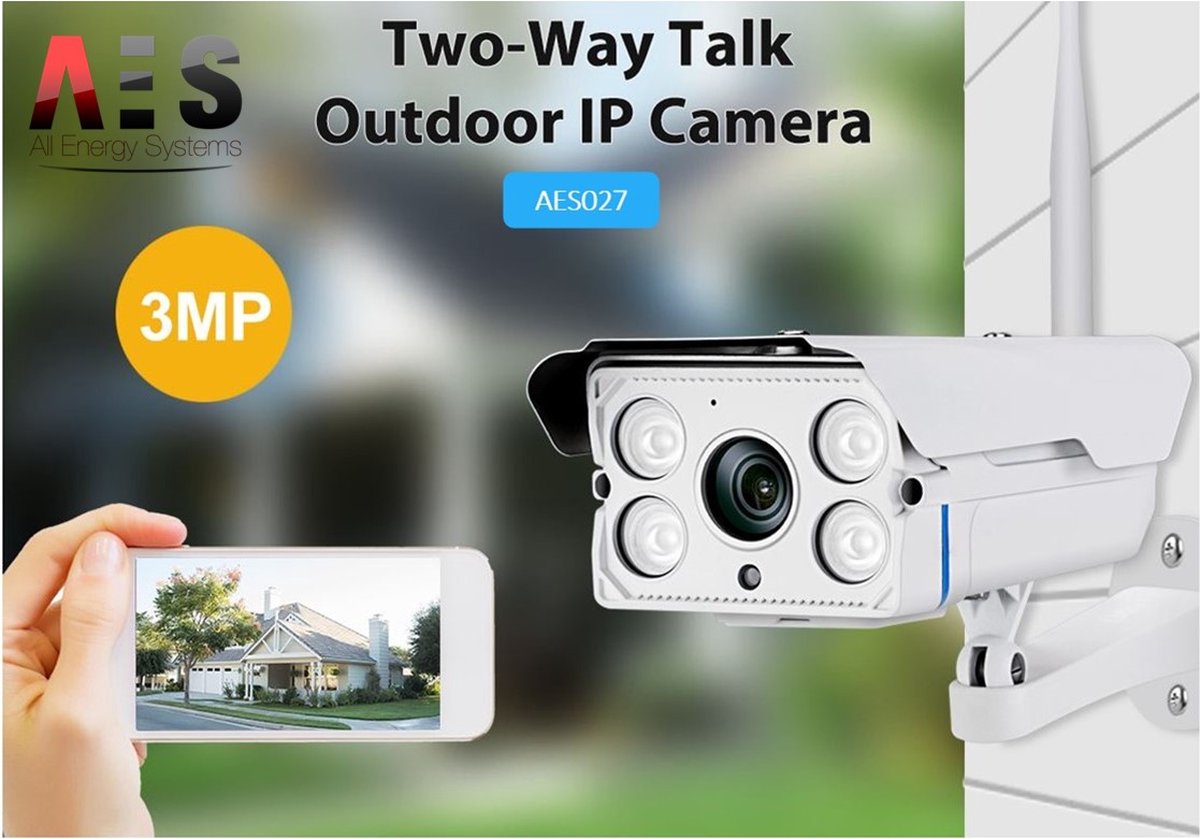 IP Camera - SriHome 027 - outdoor camera met Wi-Fi - wit
