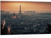 PVC Schuimplaat- Eiffeltoren - Parijs - Stad - Gebouw - 105x70 cm Foto op PVC Schuimplaat