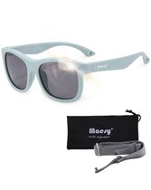 Maesy - lunettes de soleil bébé Luca - 0-2 ans - flexibles pliables - élastique réglable - protection UV400 polarisée - garçons et filles - lunettes de soleil bébé carrées - bleu clair