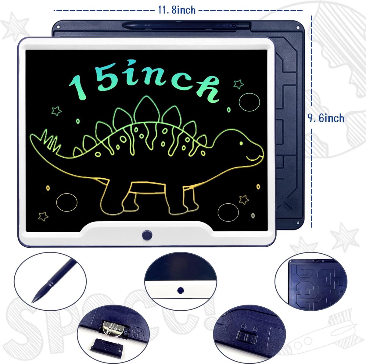 Elysium Tekentablet - Grafische Tekentablet - Tekentablet Kinderen - Drawing tablet - Blauw