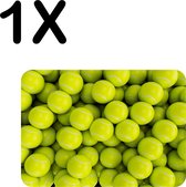 BWK Stevige Placemat - Tennis Ballen op een Hoop - Set van 1 Placemats - 40x30 cm - 1 mm dik Polystyreen - Afneembaar