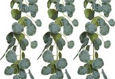 Everlands Planten slinger - 3x - bladeren slinger - kunstplant - groen - 180 cm