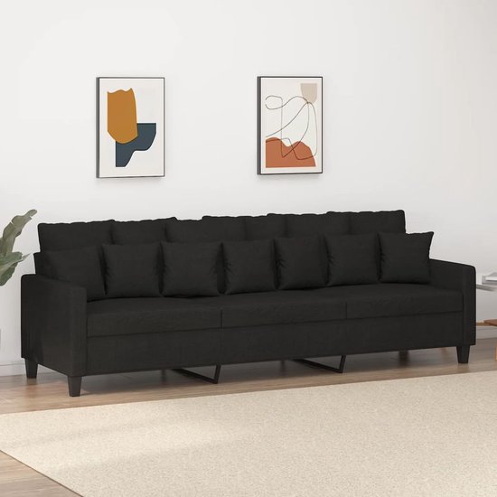 vidaXL Loungers Hoes Effen Zwart 74 x 210 x 40 cm Stof