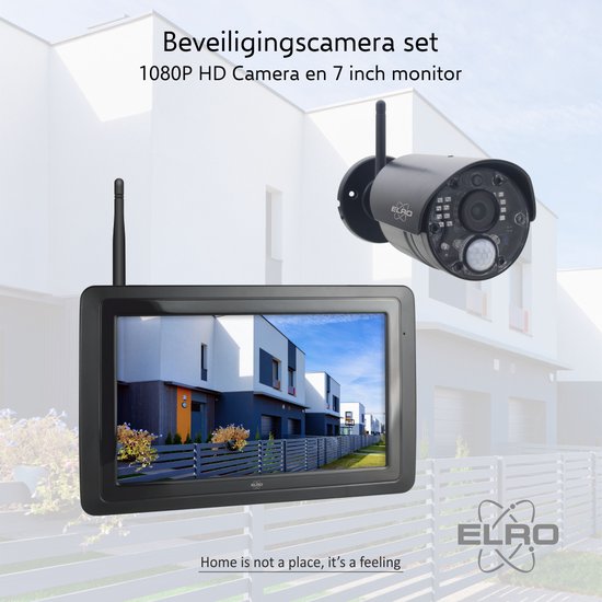 ELRO CZ40RIPS Draadloze Full HD Beveiligingscamera Set - 1080p Full HD Bewakingscamera met 7” scherm & App — afbeelding 2