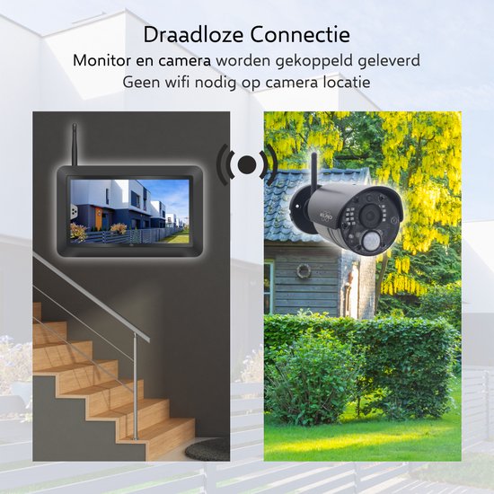 ELRO CZ40RIPS Draadloze Full HD Beveiligingscamera Set - 1080p Full HD Bewakingscamera met 7” scherm & App — afbeelding 3