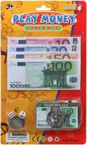 Speelgeld setjes - euro met geldclip - voor kinderen - Nepgeld - Geld setjes
