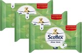 Scottex Papier toilette Moist Aloe Vera 126 lingettes (3x42)