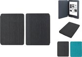 Kobo Glo HD / Kobo Touch 2.0 Hoesje Slim-fit met hout-patroon en slaap functie, sleepcover beschermhoes, kwaliteits-case kleur zwart