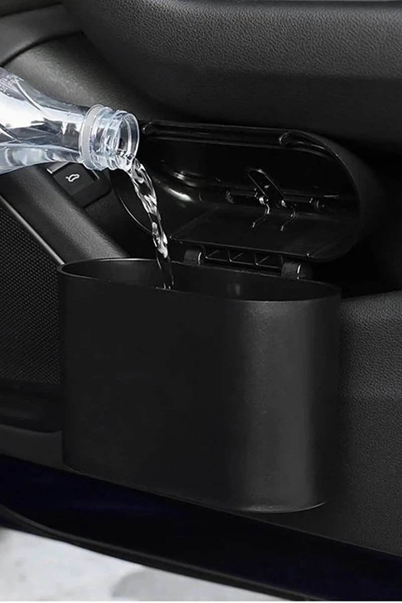 Goedkoopste MONT KIARA Auto Prullenbak Organizer Vuilnisbak met Deksel Zwart auto-opslag- vuilnisbak -Vuilnisbak Organizer - mini prullenbak 1L - auto deur prullenbak - handig prullenbak- Plastic Opbergdoos Auto - Mini Auto Prullenbak-Reisgoederen