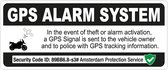Motor GPS Alarm System Sticker - Set van 4 - 7,3 x 3 cm