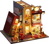 Kit de construction miniature XXL Premium - Kit de construction - Pour Adultes (14+) - Kit de construction de maquettes - DIY - Maison de poupée - avec lumière LED et Musique - Bibliothèque de luxe