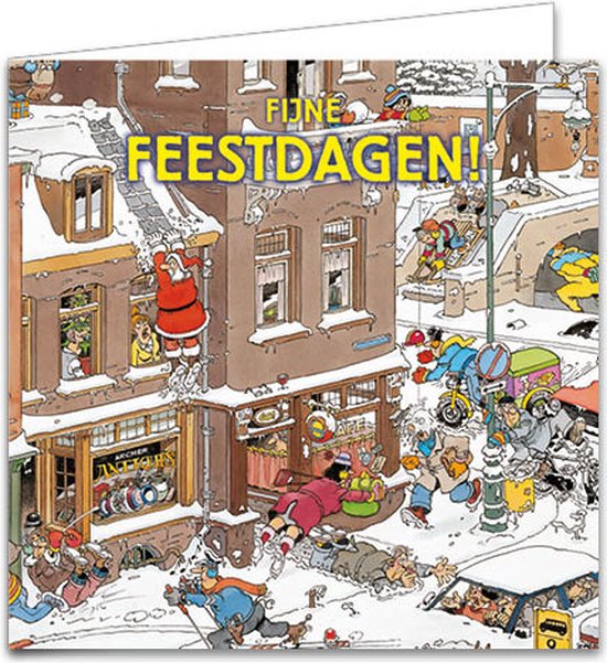 Cartes - Noël - Jan van Haasteren - Décoration du sapin/Chutes du Père Noël - 10 pcs.