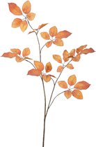 Viv! Home Luxuries Schefflera - zijden bloem - decoratietak - oranje - 110cm