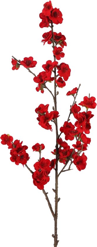 Viv! Home Luxuries Pruimenbloesem - zijden bloem - rood - 91cm