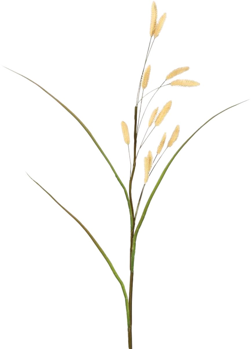 Viv! Home Luxuries Bunny Tails - gras - zijden bloem - wit naturel - hazenstaartje - 114cm