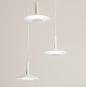 Lumidora Hanglamp 74902 - SOFIANA - 3 Lichts - Ingebouwd LED - 27.0 Watt - 1800 Lumen - 3000 Kelvin - Wit - Metaal