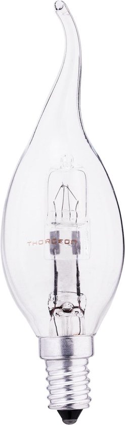Thorgeon Halogen Lamp 18W E14 BA35 240V Candle Tailed Clear