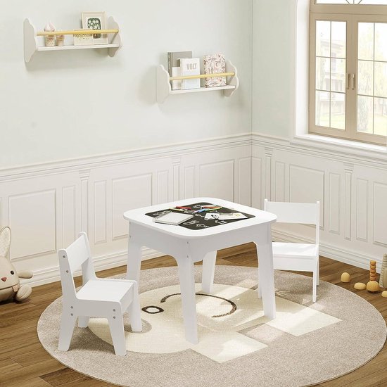 BukkitBow - Vierkante Kindertafel met Schrijftafel en 2 Stoelen van BukkitBow — afbeelding 3